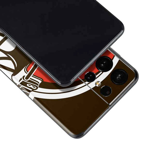 NFL Cleveland Browns Large Logo Galaxy S21 Ultra 5G Skin