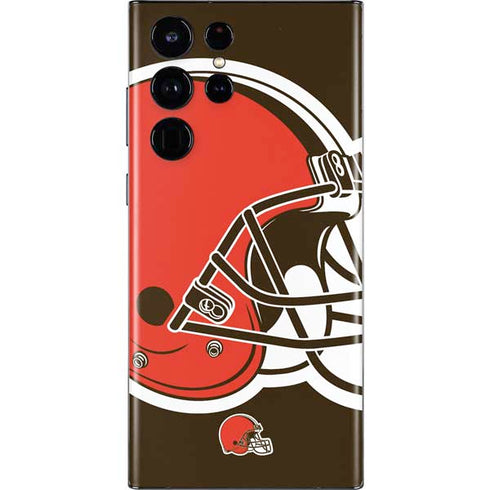 NFL Cleveland Browns Large Logo Galaxy S22 Ultra Skin