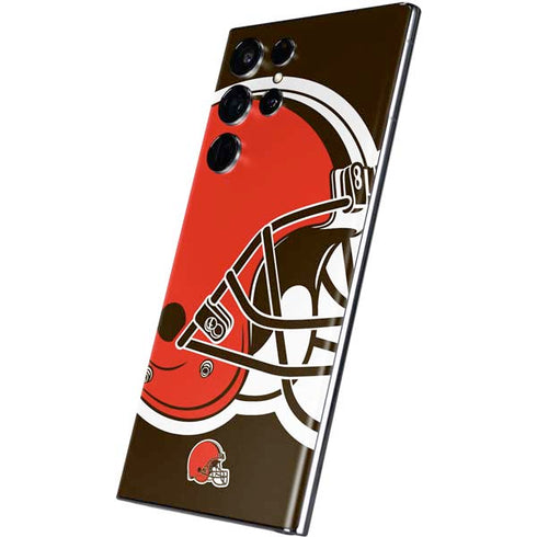 NFL Cleveland Browns Large Logo Galaxy S22 Ultra Skin