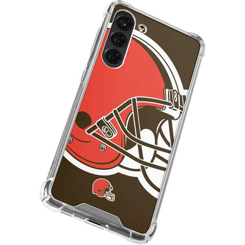 NFL Cleveland Browns Large Logo Galaxy S23 Plus Clear Case