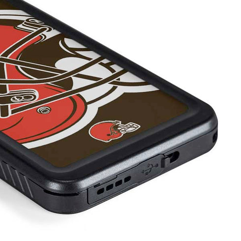 NFL Cleveland Browns Large Logo Galaxy S23 Plus Waterproof Case