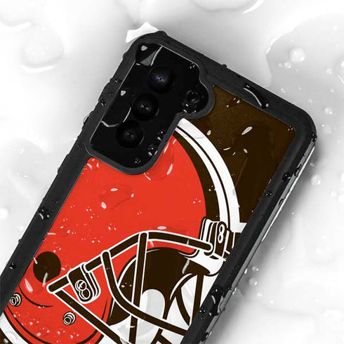 NFL Cleveland Browns Large Logo Galaxy S23 Plus Waterproof Case