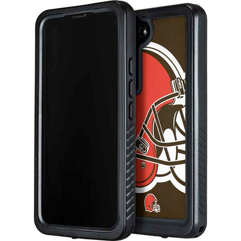 NFL Cleveland Browns Large Logo Galaxy S23 Waterproof Case