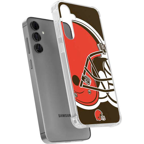 NFL Cleveland Browns Large Logo Galaxy S24 Plus Clear Case