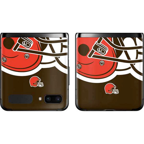 NFL Cleveland Browns Large Logo Galaxy Z Flip Skin