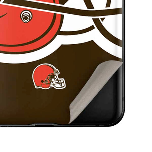 NFL Cleveland Browns Large Logo Galaxy Z Flip Skin