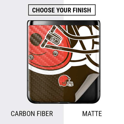 NFL Cleveland Browns Large Logo Galaxy Z Flip Skin