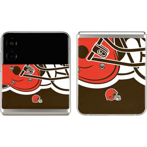 NFL Cleveland Browns Large Logo Galaxy Z Flip3 5G Skin
