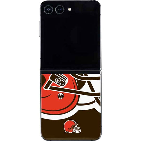 NFL Cleveland Browns Large Logo Galaxy Z Flip5 5G Skin