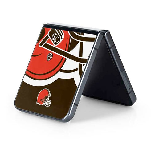NFL Cleveland Browns Large Logo Galaxy Z Flip5 5G Skin