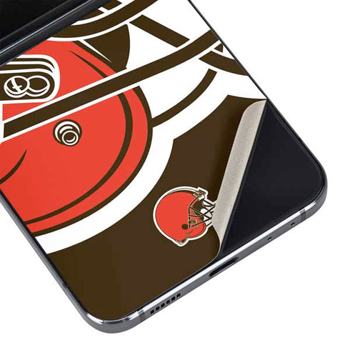 NFL Cleveland Browns Large Logo Galaxy Z Flip5 5G Skin