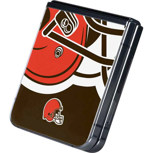 NFL Cleveland Browns Large Logo Galaxy Z Flip5 5G Skin