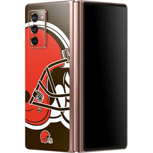 NFL Cleveland Browns Large Logo Galaxy Z Fold2 5G Skin
