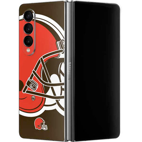 NFL Cleveland Browns Large Logo Galaxy Z Fold4 5G Skin