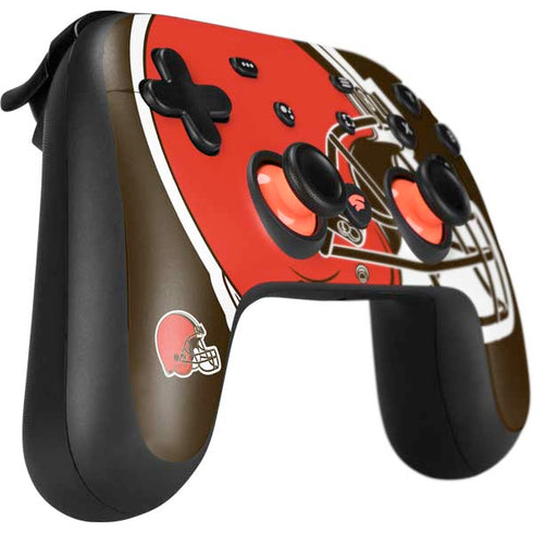 NFL Cleveland Browns Large Logo Google Stadia Controller Skin