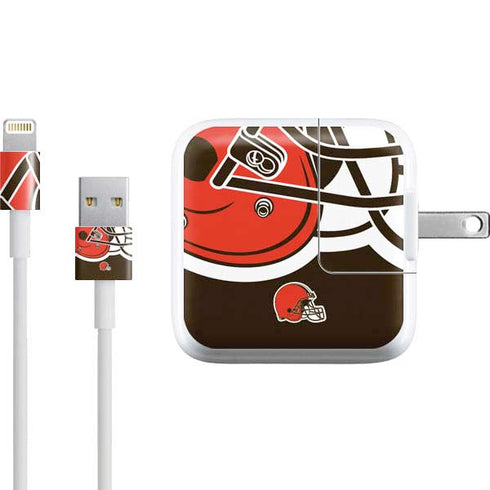 NFL Cleveland Browns Large Logo iPad Charger (10W USB) Skin