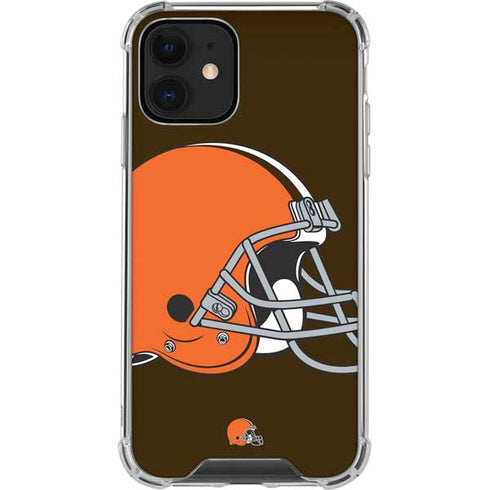 NFL Cleveland Browns Large Logo iPhone 12 Clear Case