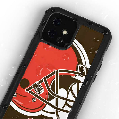 NFL Cleveland Browns Large Logo iPhone 12 Mini Waterproof Case