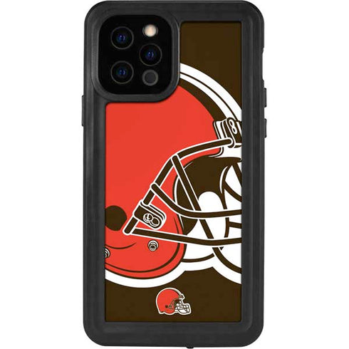NFL Cleveland Browns Large Logo iPhone 12 Pro Waterproof Case