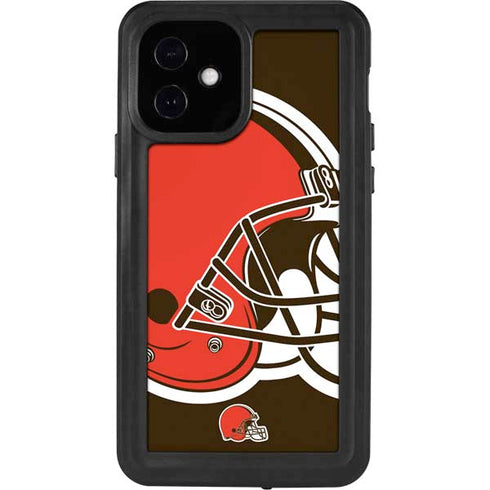 NFL Cleveland Browns Large Logo iPhone 12 Waterproof Case