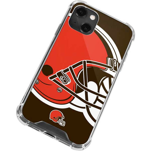 NFL Cleveland Browns Large Logo iPhone 15 Plus Clear Case