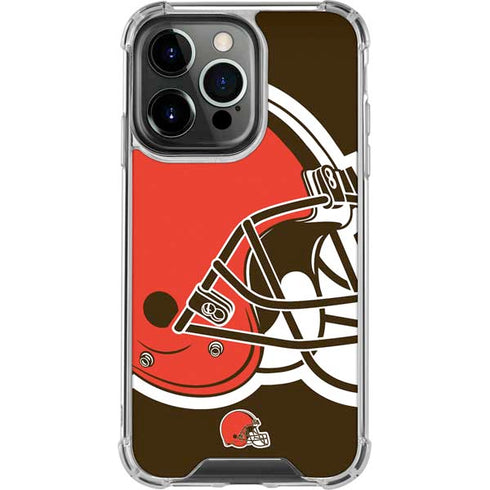 NFL Cleveland Browns Large Logo iPhone 14 Pro Clear Case