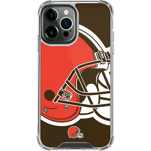 NFL Cleveland Browns Large Logo iPhone 14 Pro Max Clear Case