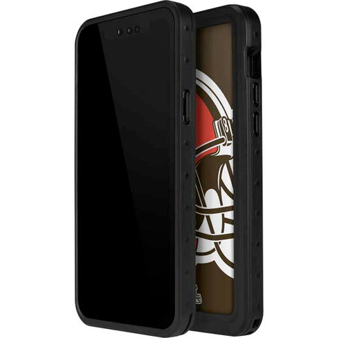 NFL Cleveland Browns Large Logo iPhone 15 Plus Waterproof Case