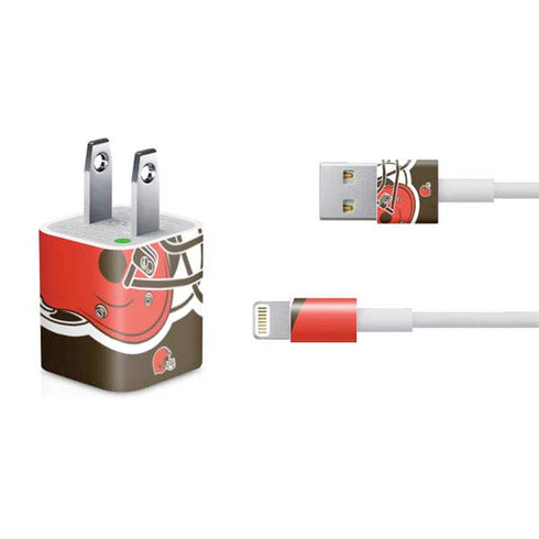 NFL Cleveland Browns Large Logo iPhone Charger (5W USB) Skin