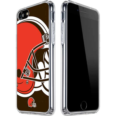 NFL Cleveland Browns Large Logo iPhone SE (2nd & 3rd Gen) Clear Case