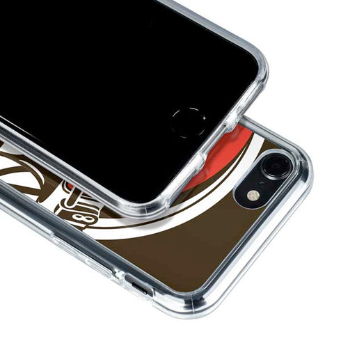 NFL Cleveland Browns Large Logo iPhone SE (2nd & 3rd Gen) Clear Case