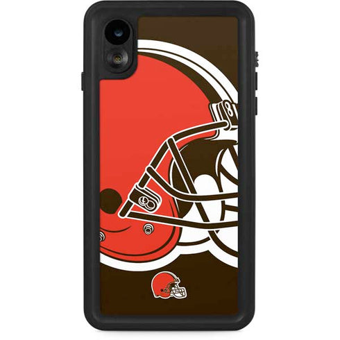 NFL Cleveland Browns Large Logo iPhone XR Waterproof Case