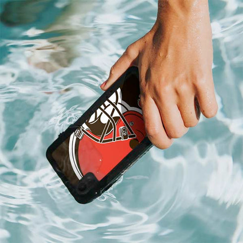 NFL Cleveland Browns Large Logo iPhone XR Waterproof Case
