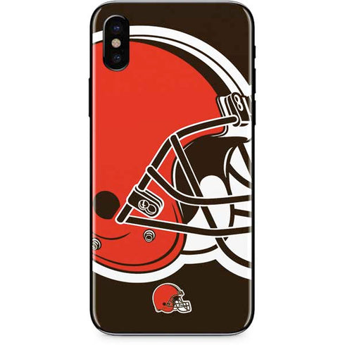 NFL Cleveland Browns Large Logo iPhone XS Skin