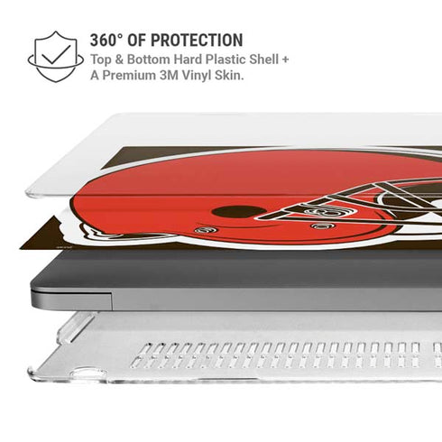 NFL Cleveland Browns Large Logo MacBook Pro 16in (2021-25) Case plus Skin
