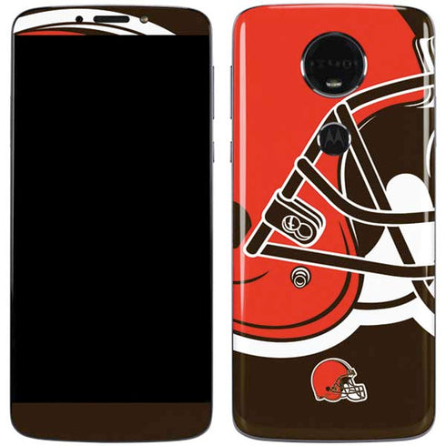 NFL Cleveland Browns Large Logo Moto E5 Plus Skin