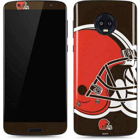 NFL Cleveland Browns Large Logo Moto G6 Skin