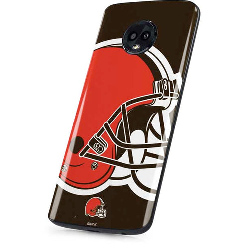 NFL Cleveland Browns Large Logo Moto G6 Skin