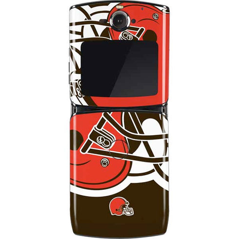 NFL Cleveland Browns Large Logo Motorola RAZR Skin