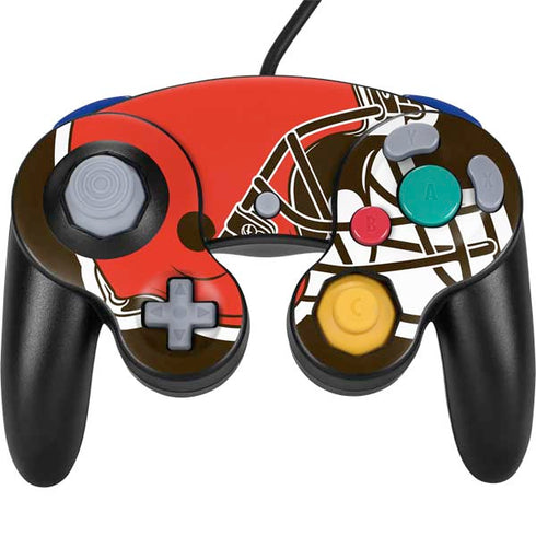 NFL Cleveland Browns Large Logo Nintendo GameCube Controller Skin