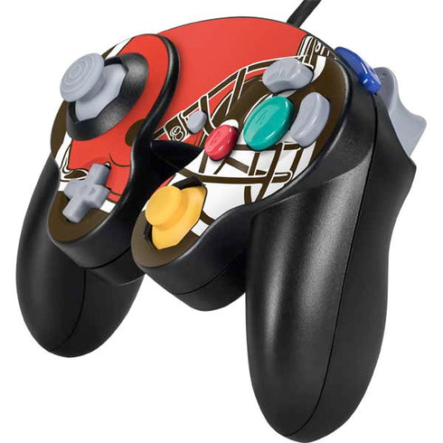 NFL Cleveland Browns Large Logo Nintendo GameCube Controller Skin