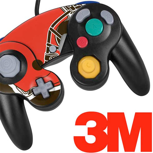 NFL Cleveland Browns Large Logo Nintendo GameCube Controller Skin