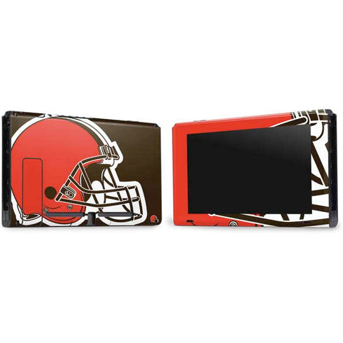 NFL Cleveland Browns Large Logo Nintendo Switch Bundle Skin