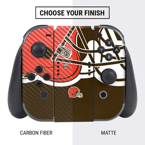 NFL Cleveland Browns Large Logo Nintendo Switch Bundle Skin