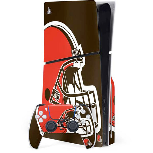 NFL Cleveland Browns Large Logo PS5 Slim Disk Bundle Skin