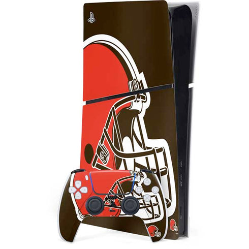 NFL Cleveland Browns Large Logo PS5 Slim Digital Edition Console Skin