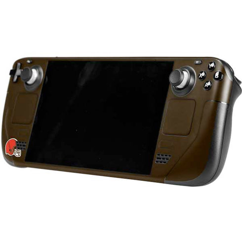 NFL Cleveland Browns Large Logo Steam Deck Handheld Gaming Computer Skin