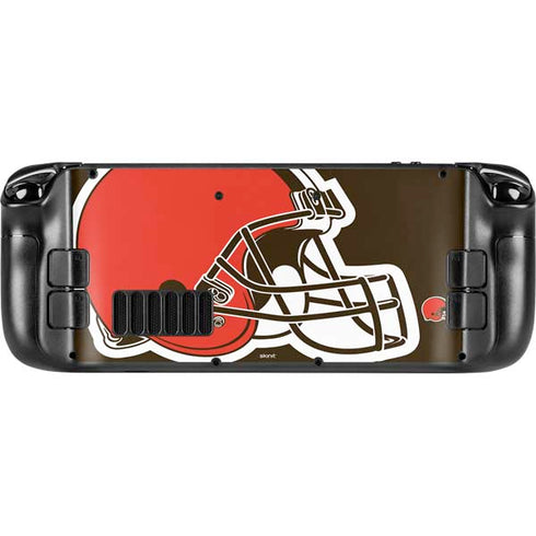 NFL Cleveland Browns Large Logo Steam Deck Handheld Gaming Computer Skin