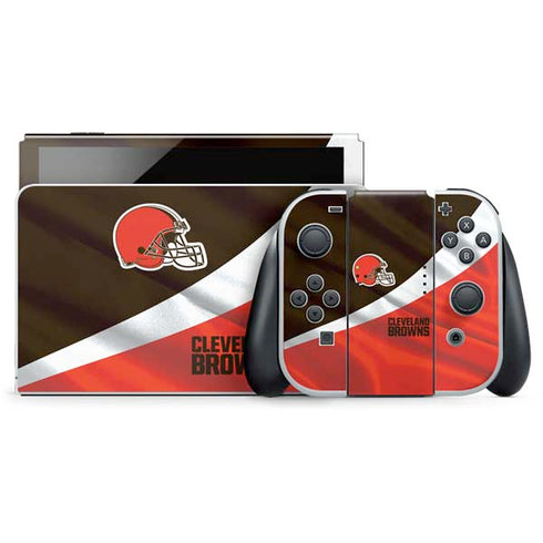 NFL Cleveland Browns Nintendo Switch OLED (2021) Skin