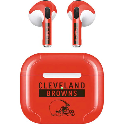 NFL Cleveland Browns Orange Performance Series Apple AirPods (3rd Gen 2021) Skin